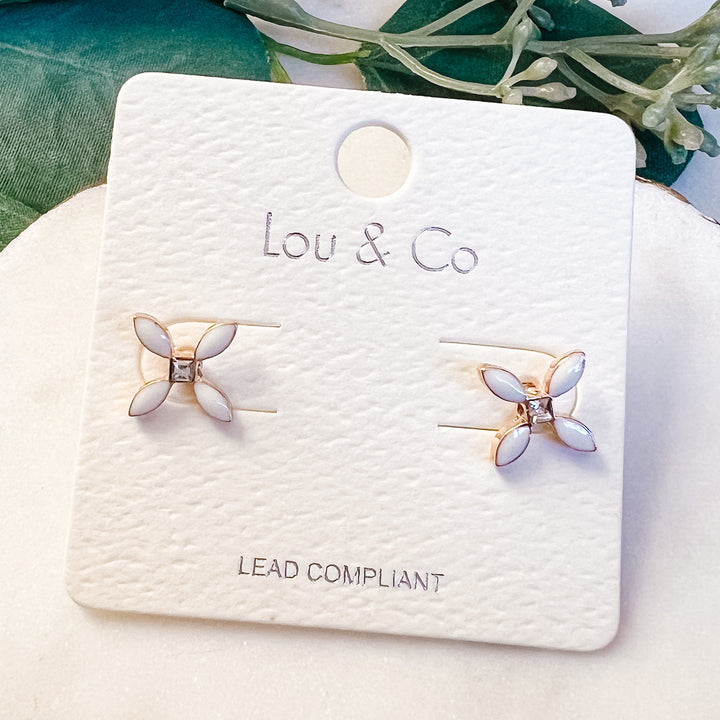 Enamel Stud Earrings