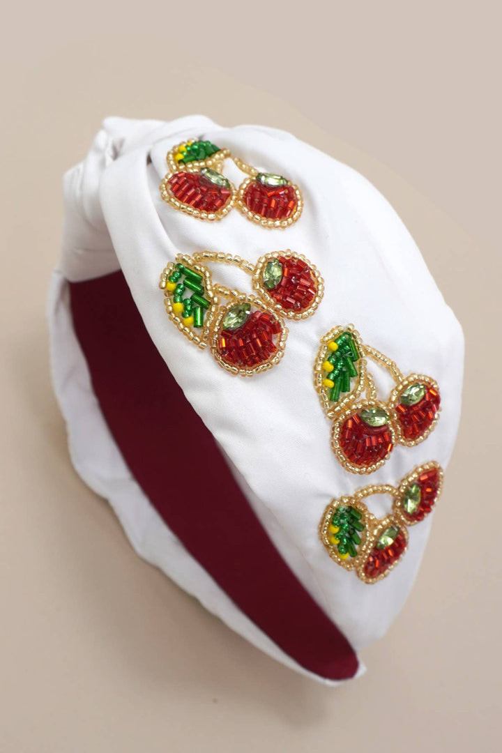 Cherry Seed Bead Headband