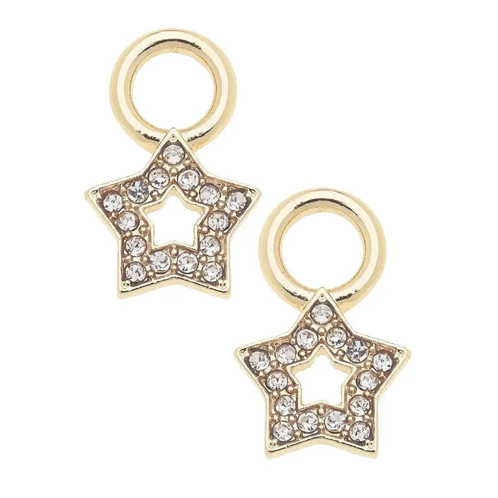 Pave Open Star Huggie Charm | Set of 2
