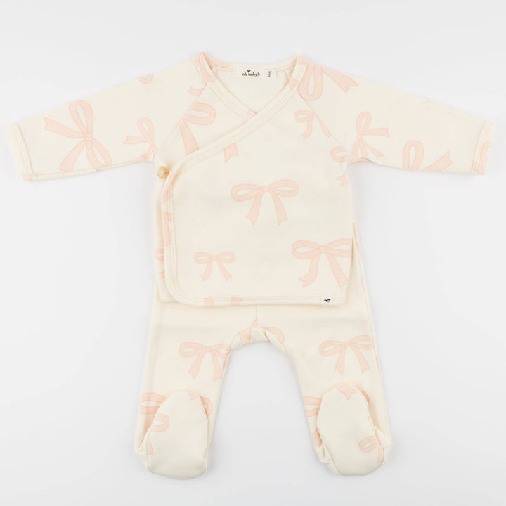 Big Bows Pink Kimono Set