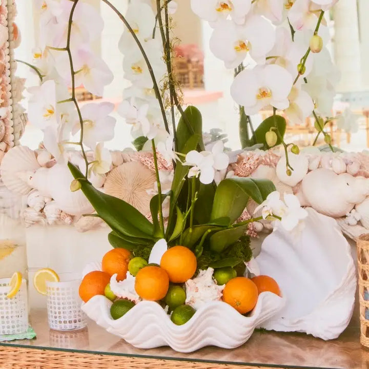 Ceramic Serving Bowl by Lilly Pulitzer - Resort White Shell