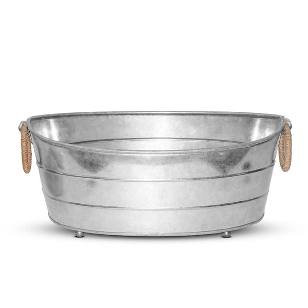 Personalized Aluminum Beverage Tubs w/ Jute Handles