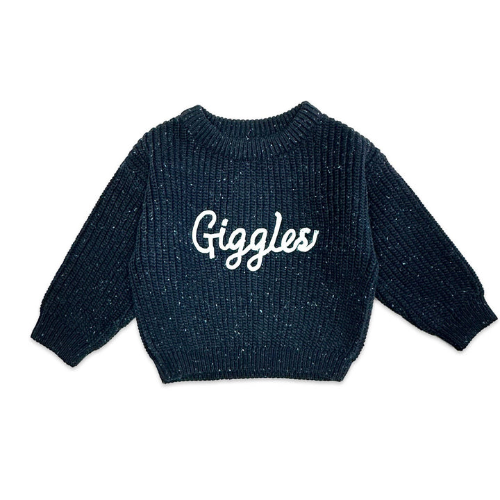 Giggles Chunky Knit Slouchy Baby Pullover Sweater-Organic
