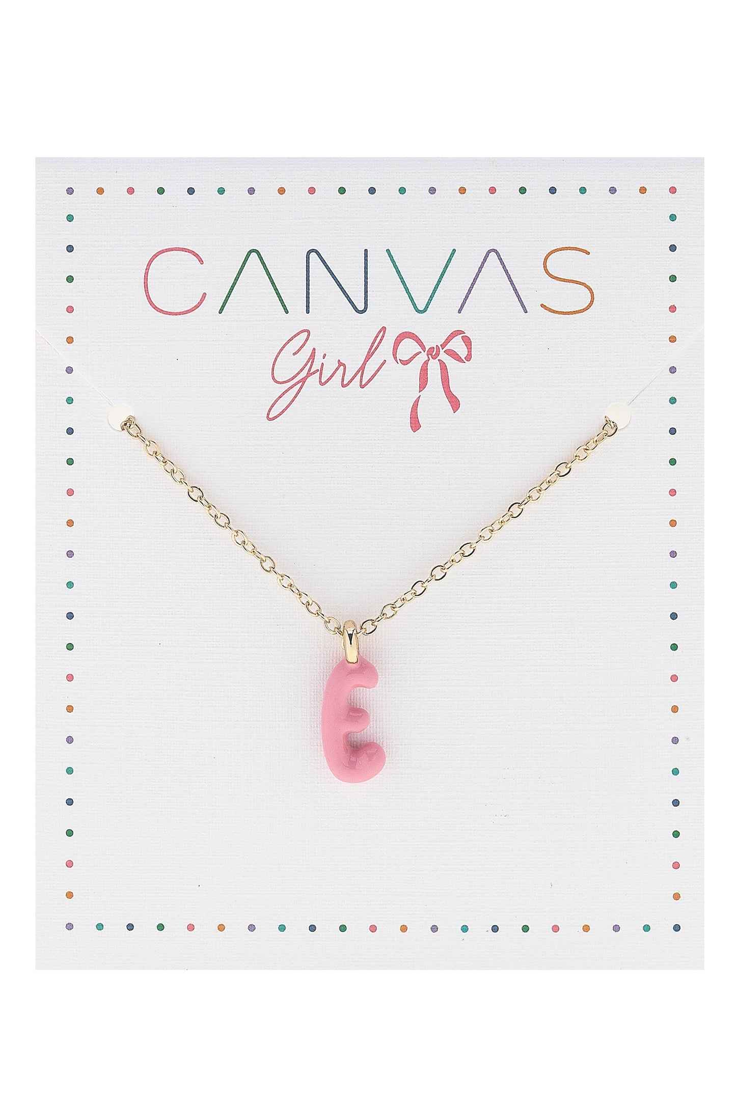 Viola Enamel Coated Letter Children's Necklace