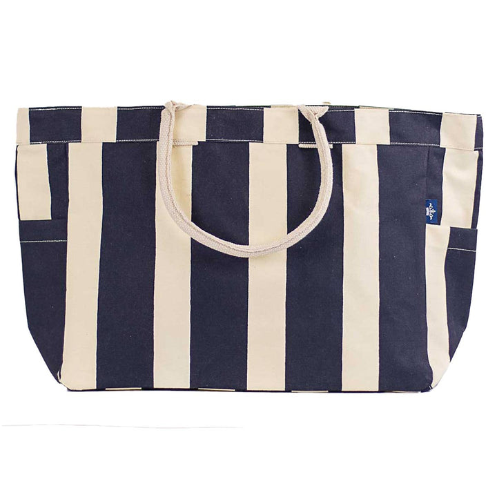 Cabana Stripe Durham Tote - Navy