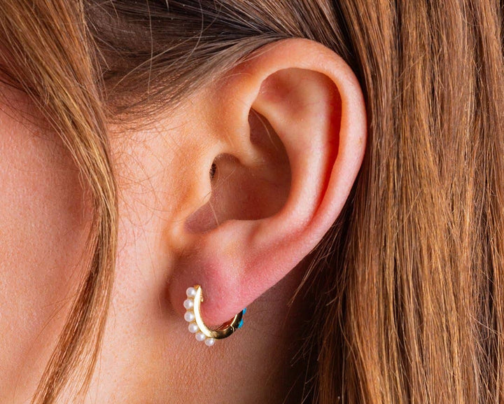 Gold Plated Huggie Earrings - Sheridan