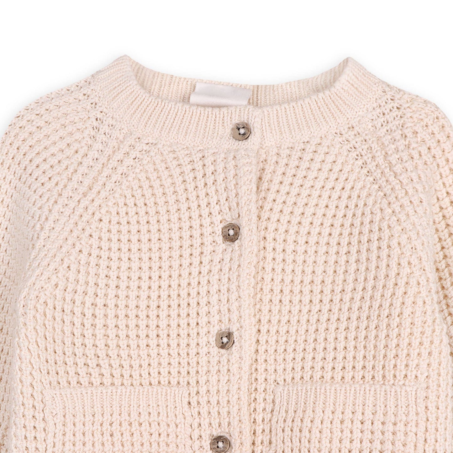 Avery Mini Button & Pocket Sweater Knit Baby Cardigan
