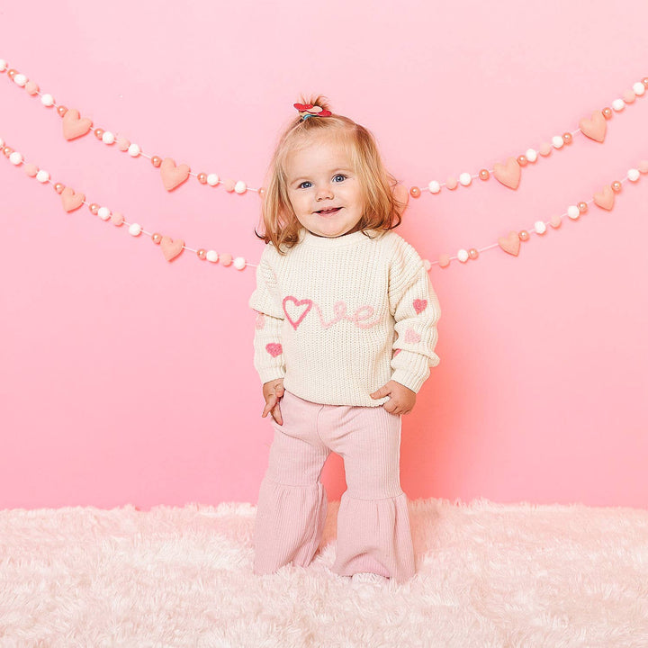 Ditsy Love Valentine's Day Knit Sweater