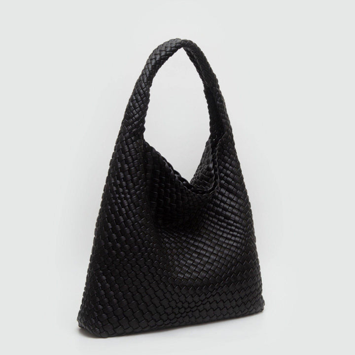 Tiara Woven Hobo Tote Bag With Pouch