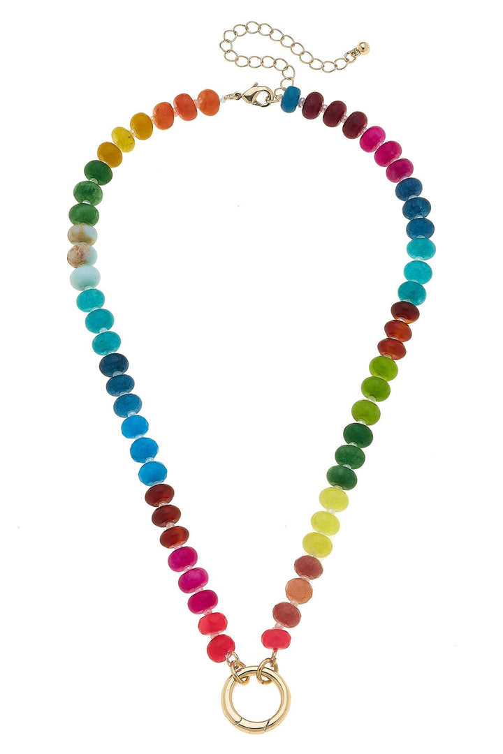 Lucy Gemstone Beaded Charm Necklace Base