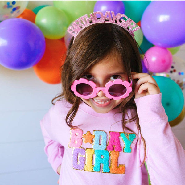 Birthday Girl Patch Sweatshirt - Kids Birthday Sweatshirt