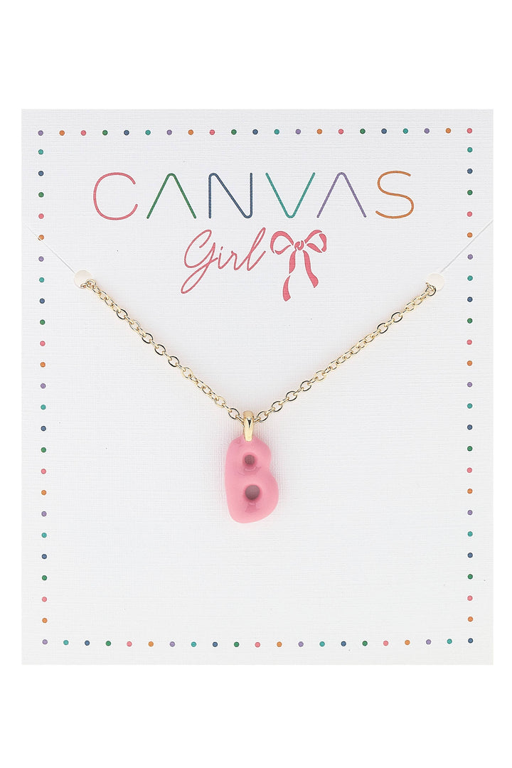 Viola Enamel Coated Letter Children's Necklace