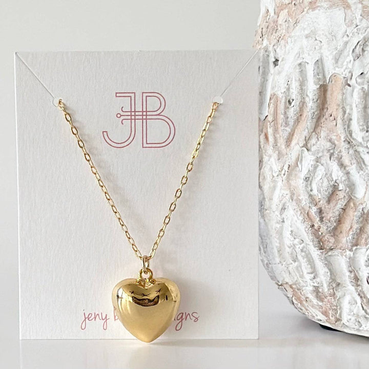 Delicate Puffy Heart Necklace