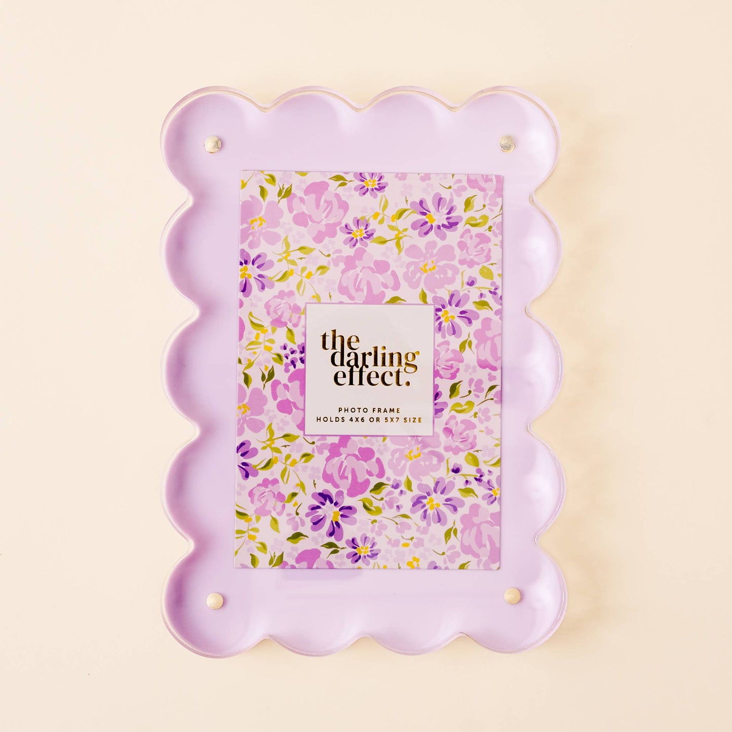 Rectangle Scalloped Acrylic Frame - Purple