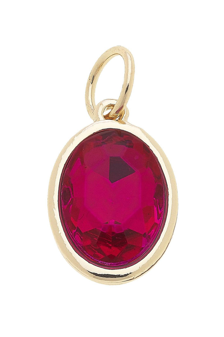 July Birthstone Charm in Ruby