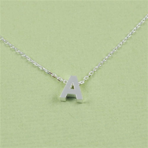 Block Letter Initial Necklace
