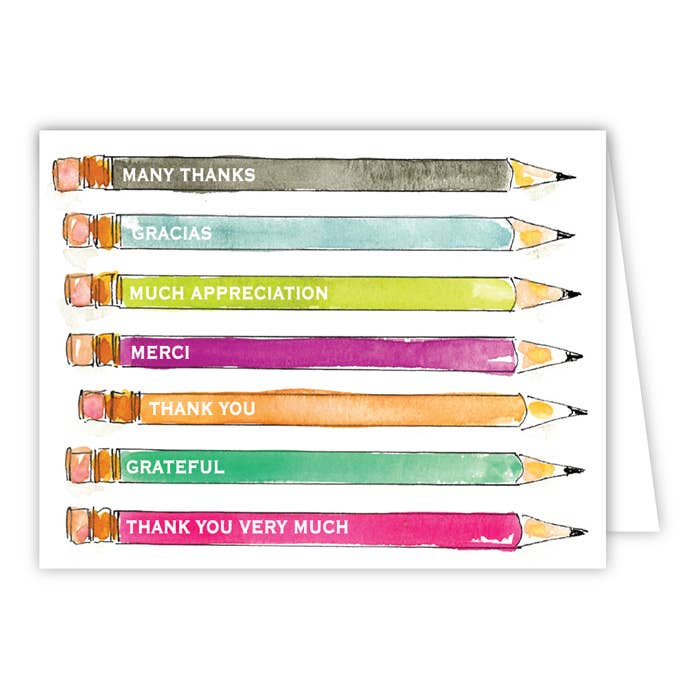 Thank You Pencils Greeting Card