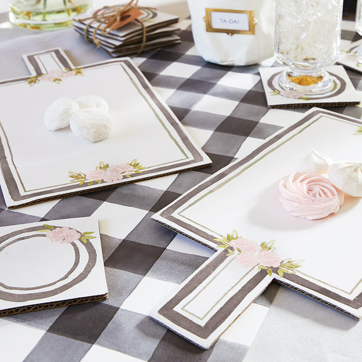 Kraft Table Runner-Checkered