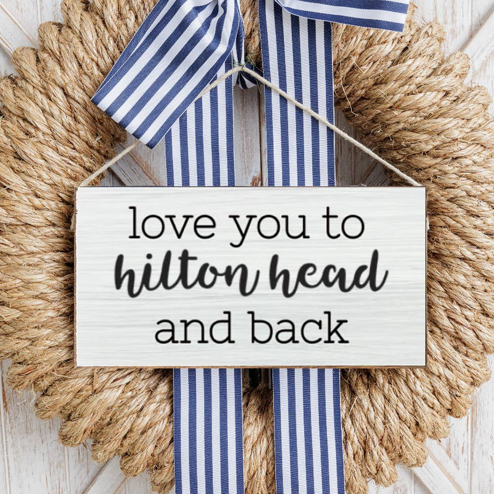 Personalized Love You To Your Place Twine Hanging Sign