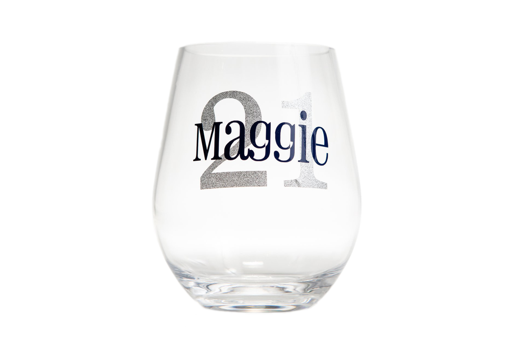 Personalized Acrylic Stemless Wine Glass