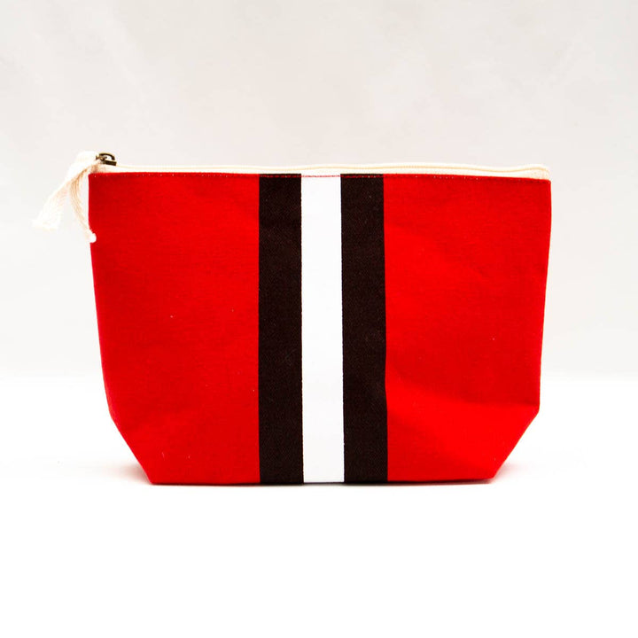 Personalized Campus Stripe Cosmetic   Red/White/Black