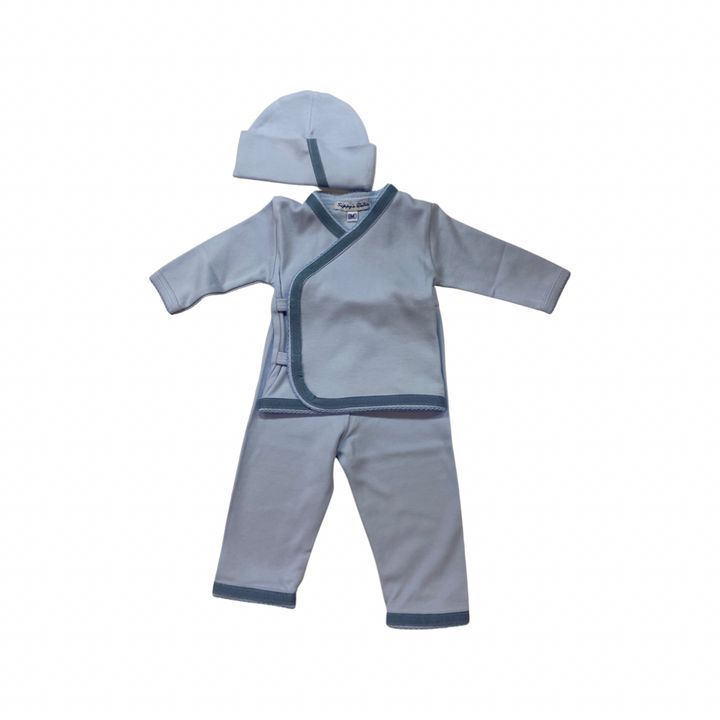 Layette 3 Piece Suit-Light Blue-take me home