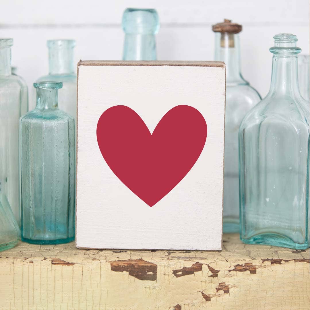 Heart Decorative Wooden Block