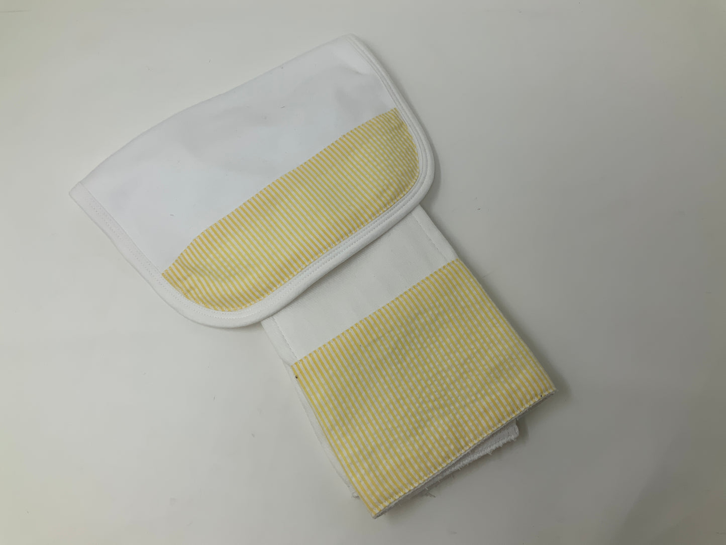 Personalized Seersucker Bib and Burp Cloth Set