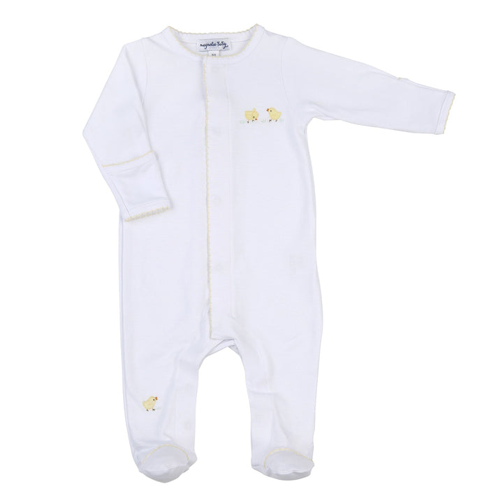 Peep Peep Embroidery Footie