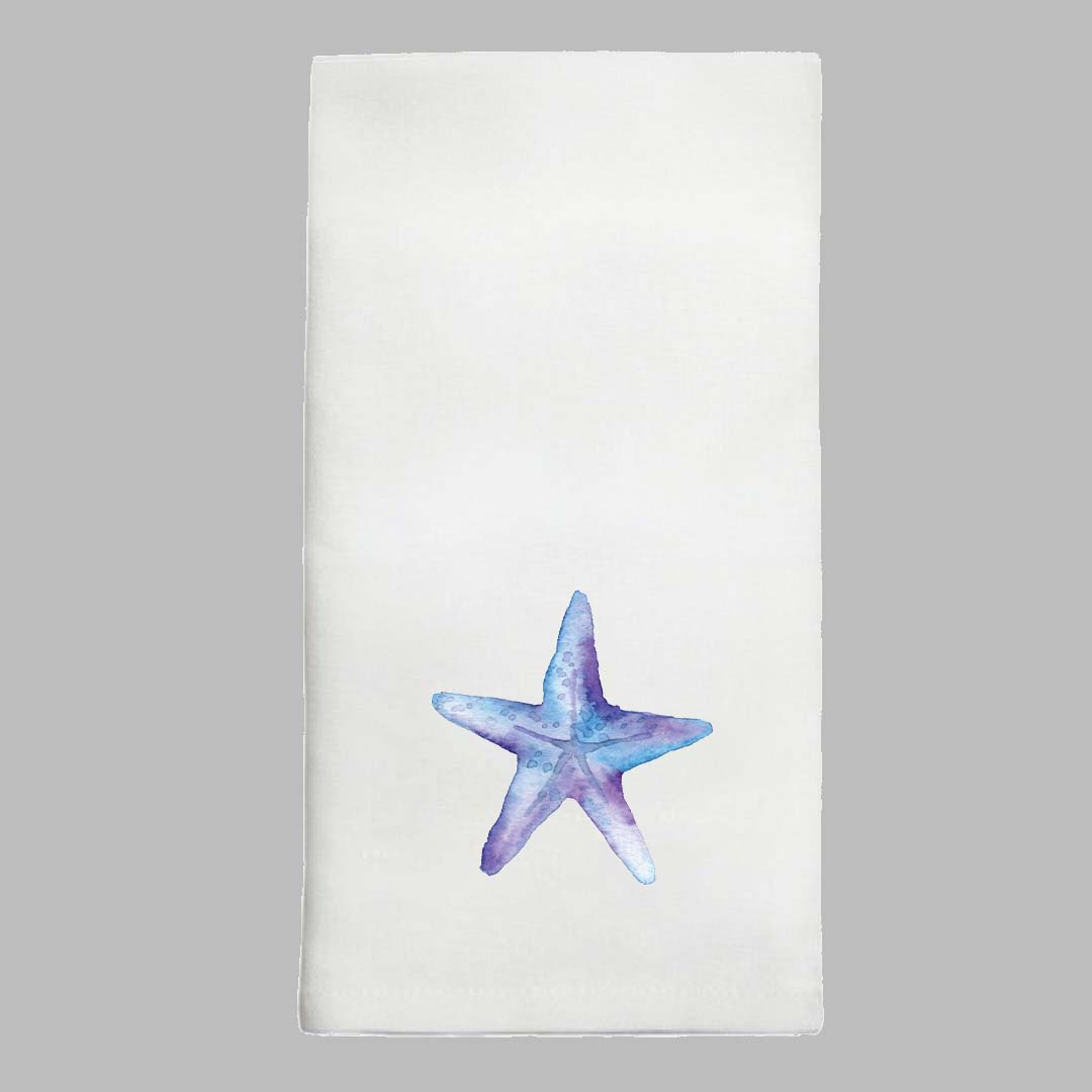 Watercolor Starfish Tea Towel