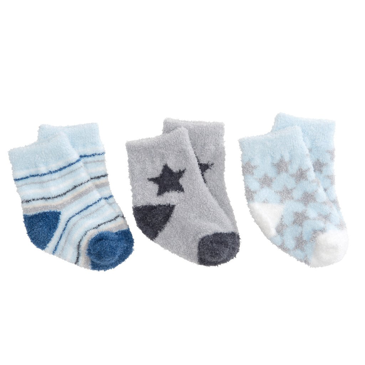 Boys Fuzzy Socks - 3 Pack Boxed