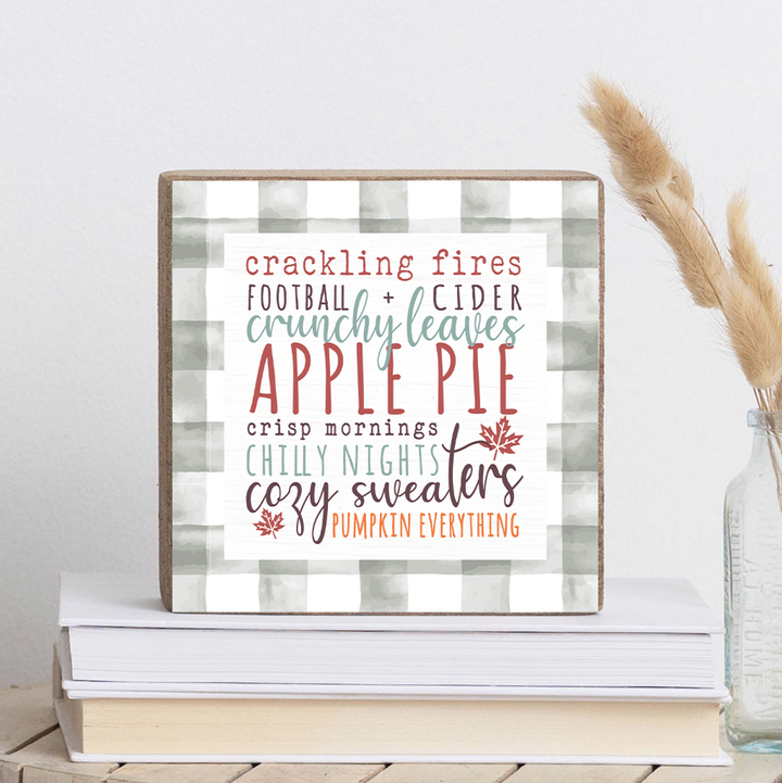 Fall Favorites Decorative Wooden Block -Small