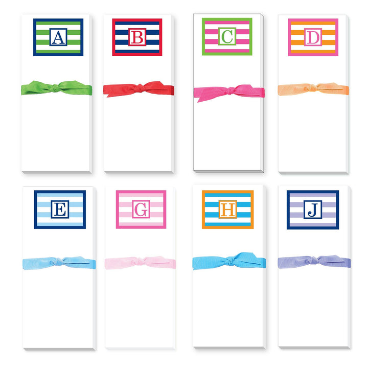 CLASSIC STRIPE SKINNIE INITIAL NOTEPAD