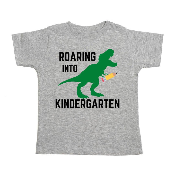 Roaring Into Kindergarten Shirt - Back To School Kids Tee