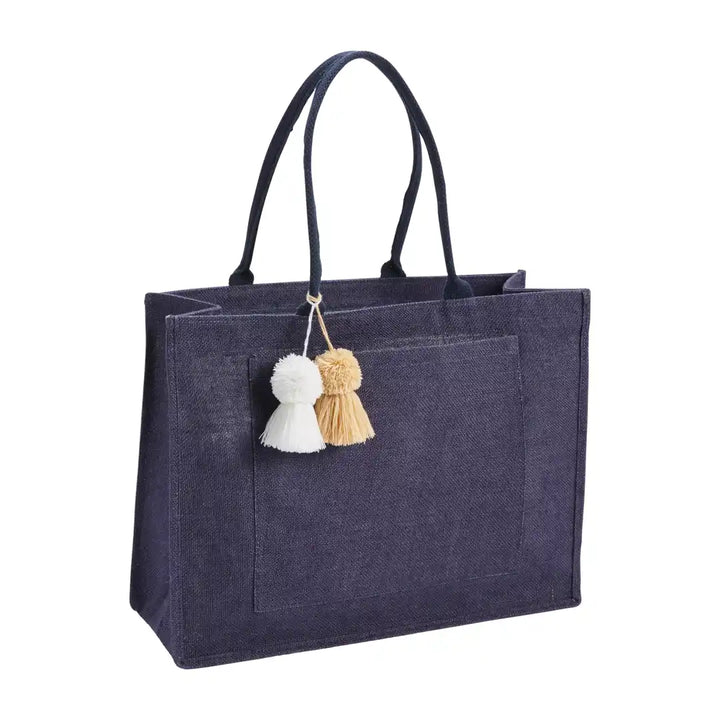JUTE TOTE NAVY