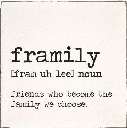 Rustic Square Block- Framily Definition