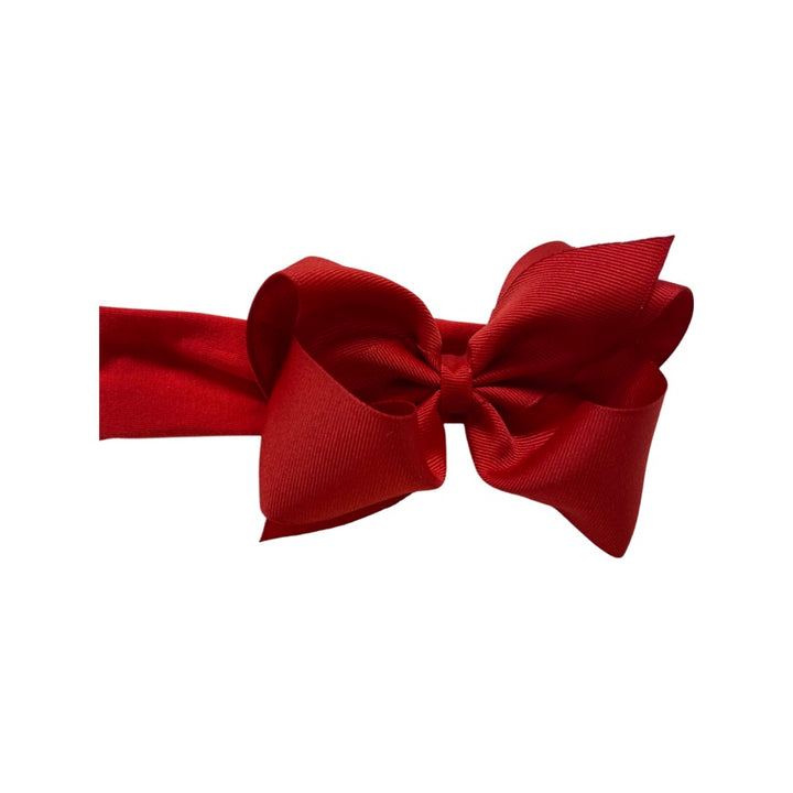 Small King Grosgrain Bow on Jersey Band