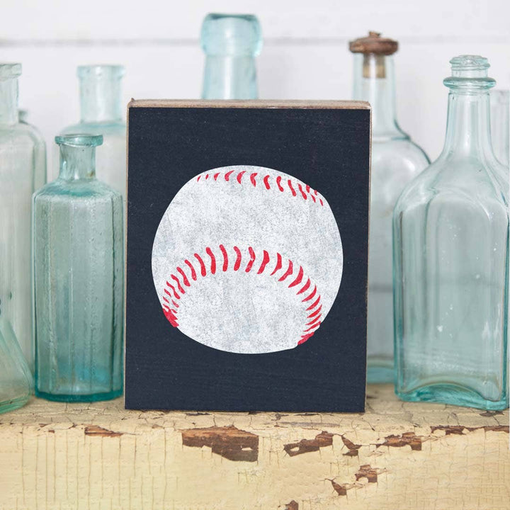 Baseball Decorative Wooden Block