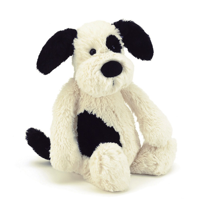Bashful Puppy Black and Cream - Medium