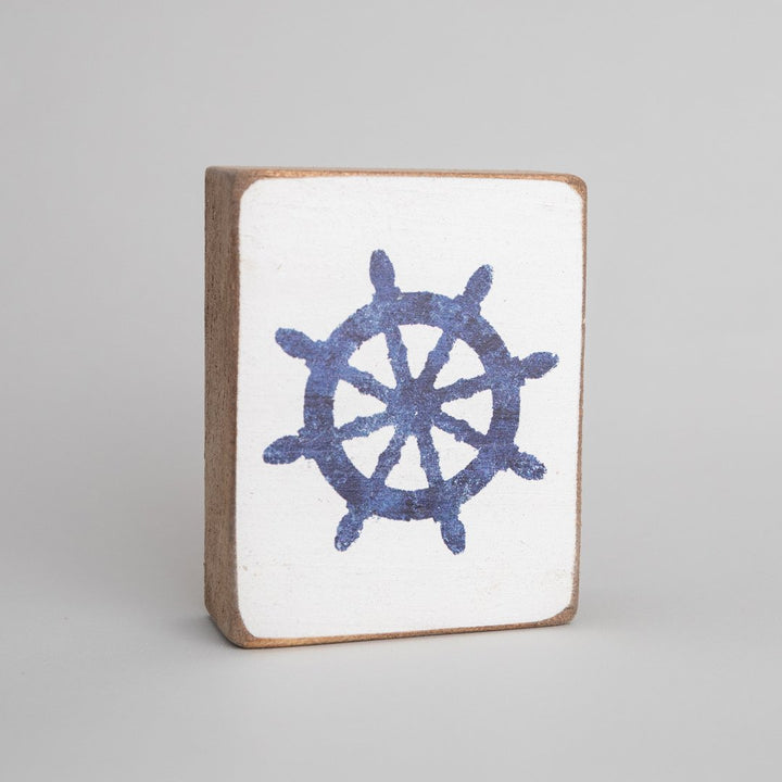 Rustic Block - Ships Wheel