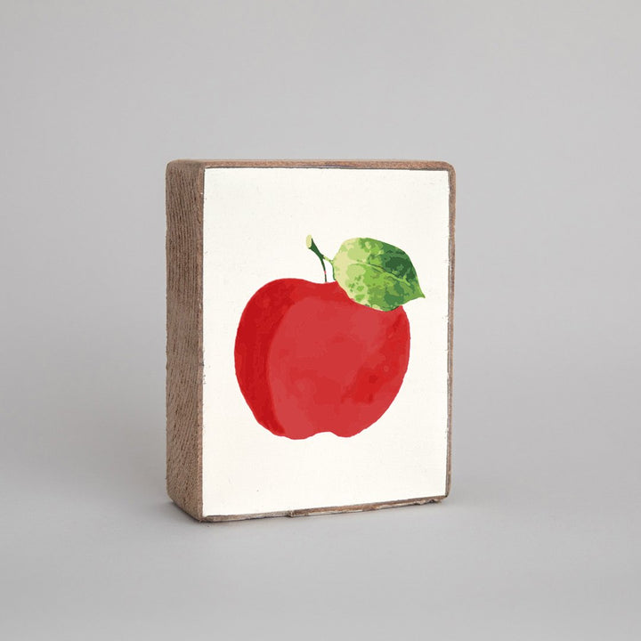 Watercolor Apple Decorative Block