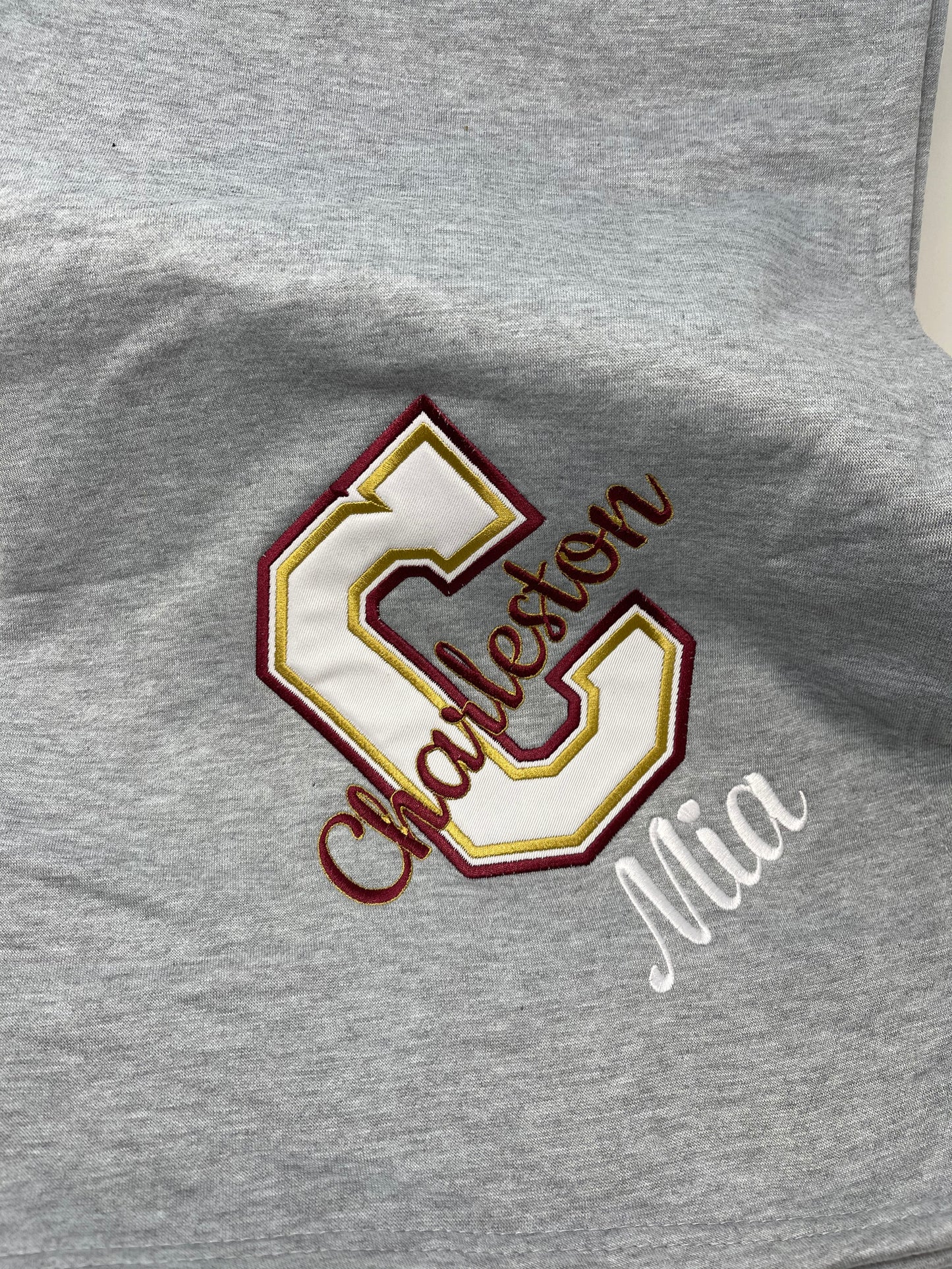 Personalized College Sweatshirt Blanket