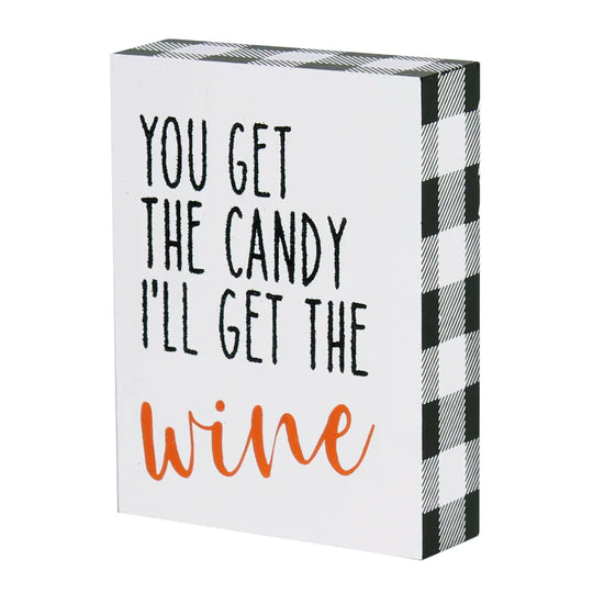 Candy Wine Block Sign