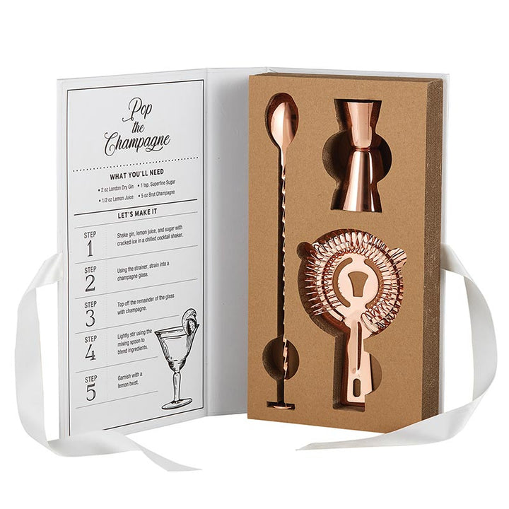 Rose Gold Barware Book Set