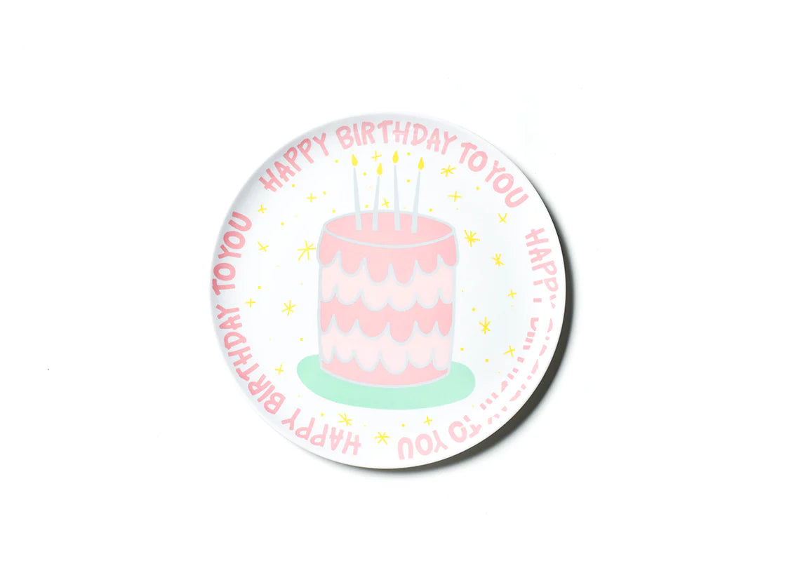 Personalized Happy Birthday Cake Melamine Dinner Plate