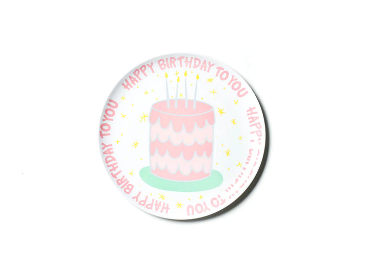 Personalized Happy Birthday Cake Melamine Dinner Plate