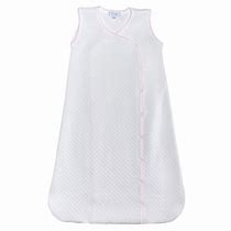 Basket Weave Quilted Baby Sack - pink trim