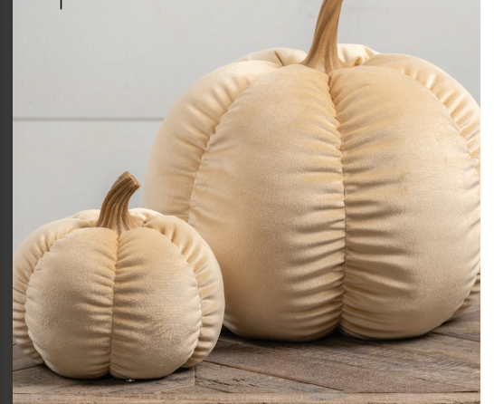 Off Yellow Fabric Pumpkin