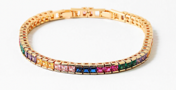 Rainbow Tennis Bracelet