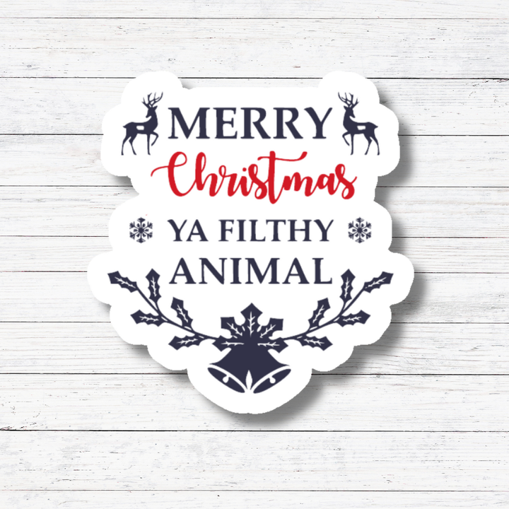 Filthy Animal- Home Alone Sticker/Magnet: Matte vinyl